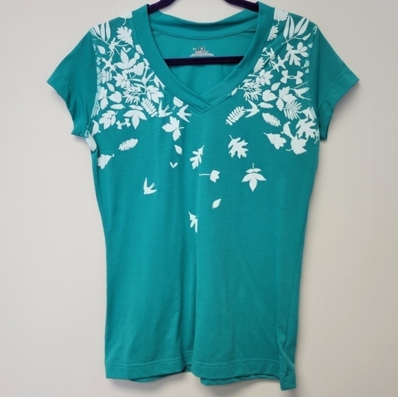Under Armour Heatgear Fall Leaves t-shirt Green M - Picture 1 of 6